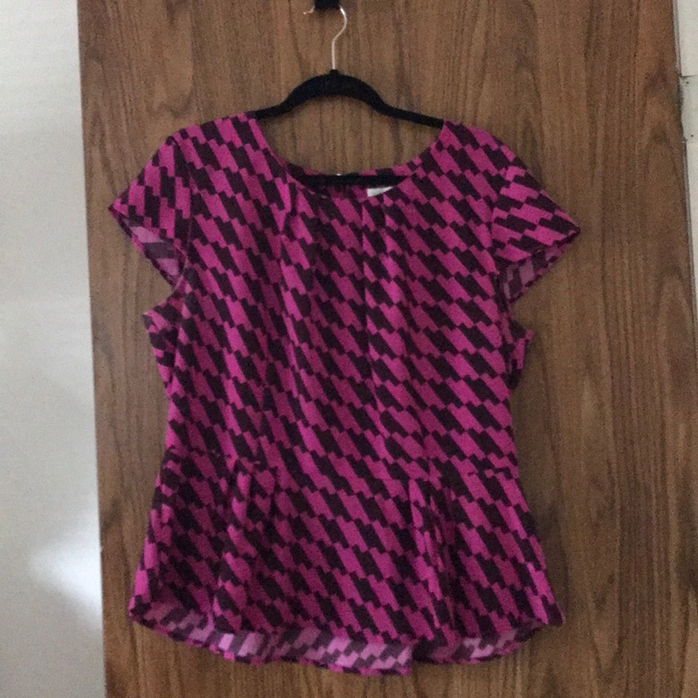 Houndstooth peplum top